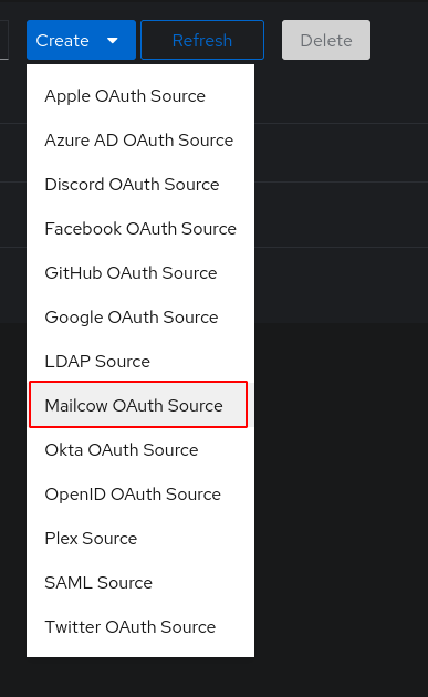 Mailcow OAuth Source